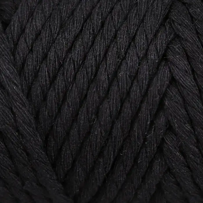 Loren Decor 3 Büküm Makrome İpi Siyah - L006