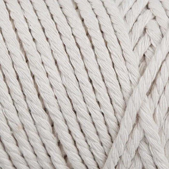 Loren Decor Slim 3 Büküm Makrome İpi Krem - L002