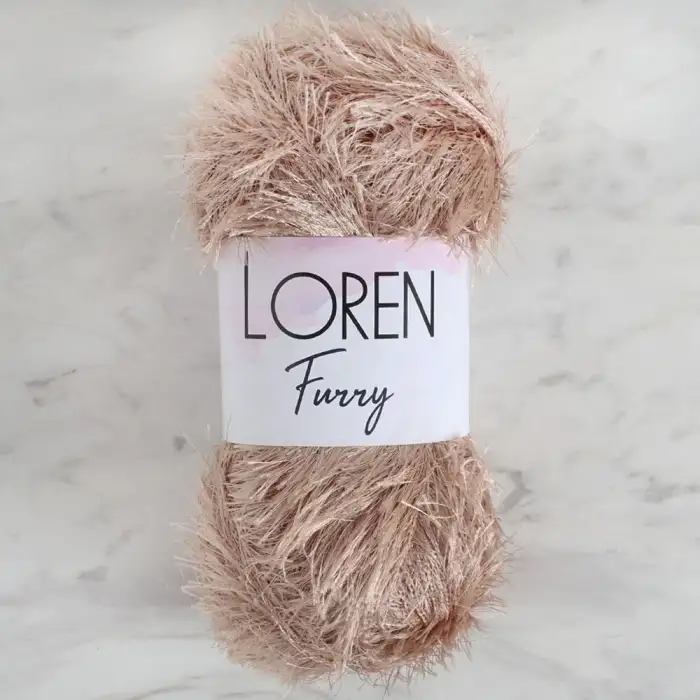Loren Furry Bej El Örgü İpi - RF053 - 34060