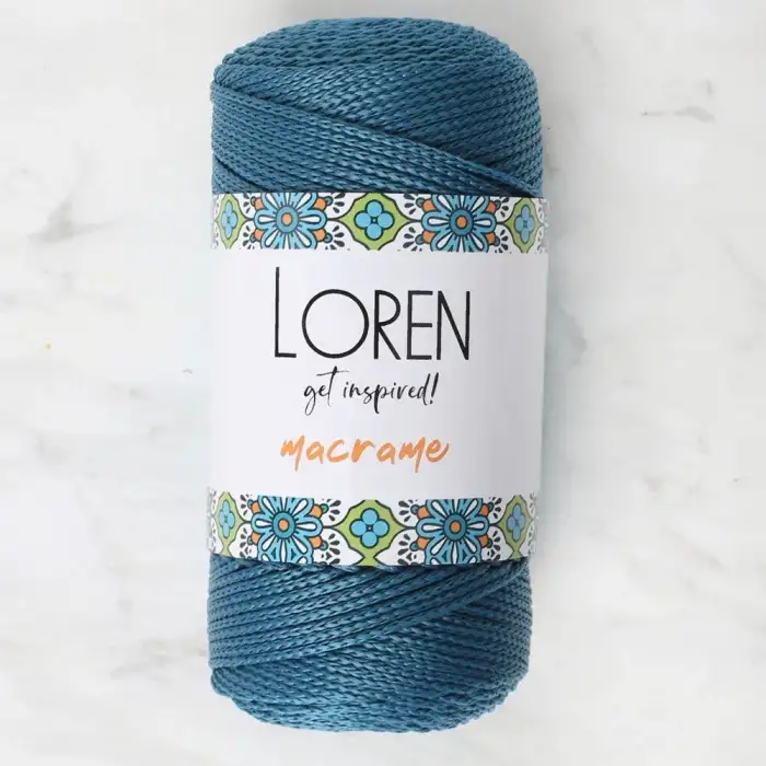 Loren Macrame Petrol Mavisi El Örgü İpi - RM 0238 - 34356
