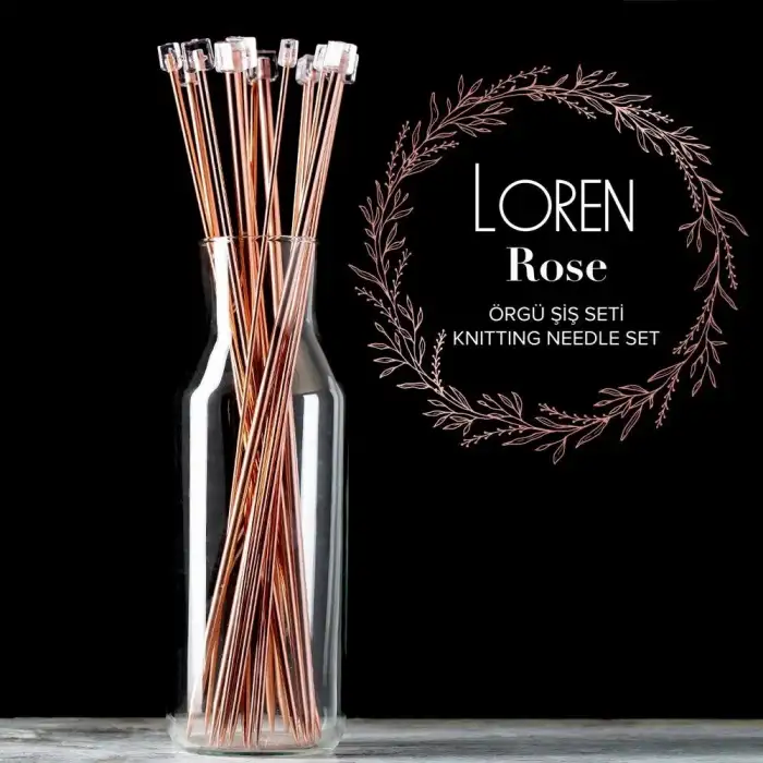 Loren Rose 35cm Örgü Şişi Seti