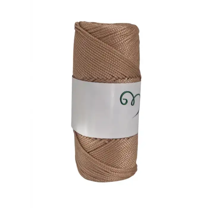 Makrome İpi 3mm Polyester Açık Karamel