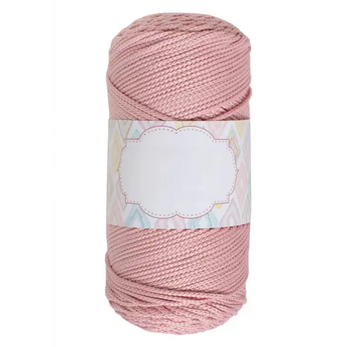 Makrome İpi 3mm Polyester Açık Pembe