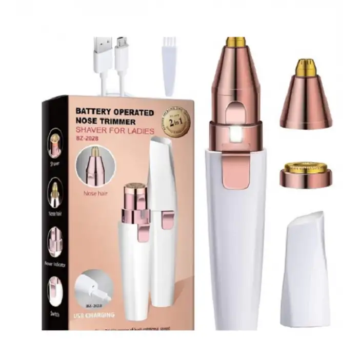 Mini Şık Tasarım Iki Başlı Led Işıklı Şarjlı Ruj Epilatör Kaş Düzeltici Kadın Epilasyon Tıraş Aleti
