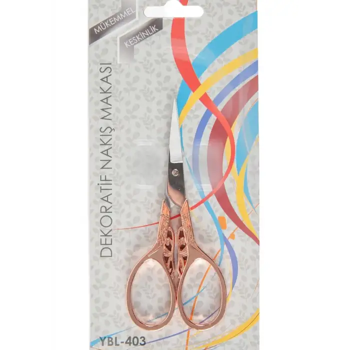Nakış Makası Dekoratif Açık Bakır Kelebek YBL-403 Model 20