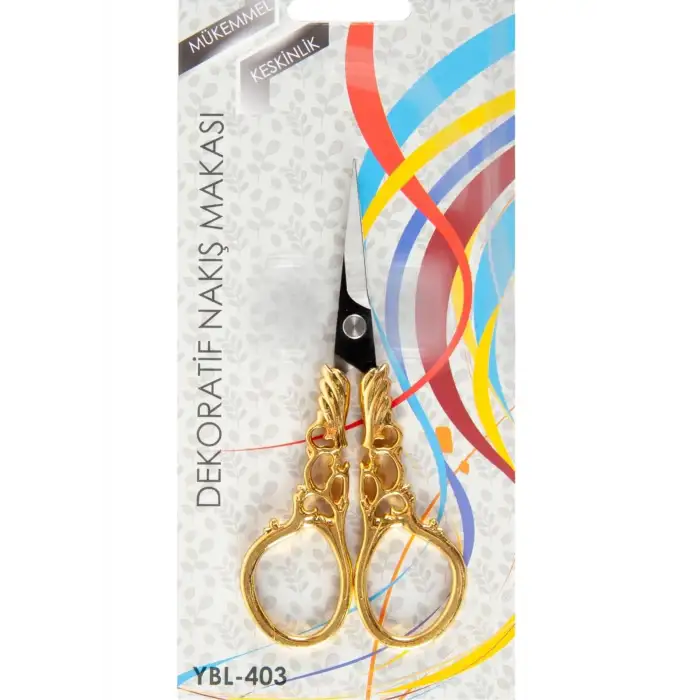 Nakış Makası Dekoratif Altın Kanat YBL-403 Model 17