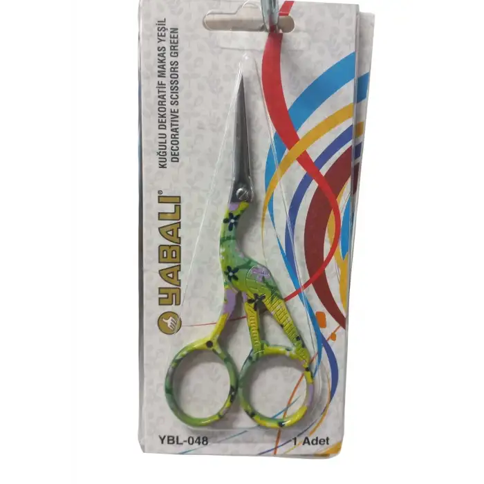 Nakış Makası Kuğulu Dekoratif Makas Yeşil YBL-048 Model 6