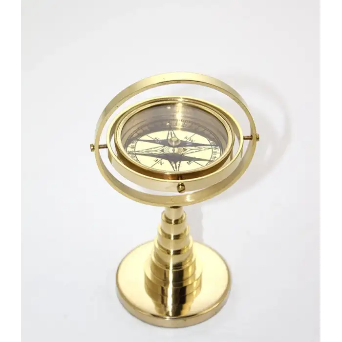 Pirinç Masa Üstü Pusula 2844