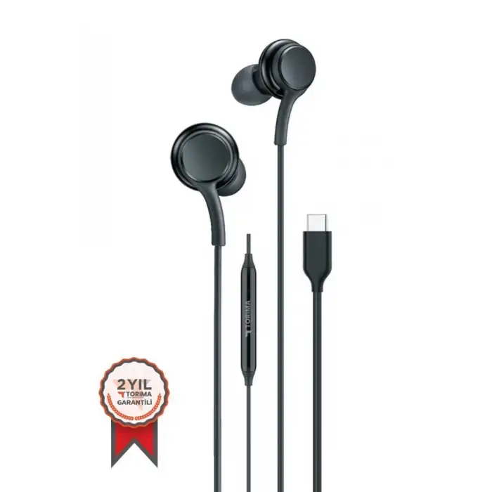 S11+ Kablolu Kulaklık Type-c Telefon Uyumlu Type-c Jak Kulaklik Siyah
