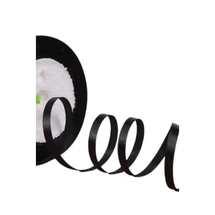 Saten Kurdele 3 mm Siyah 5 Metre