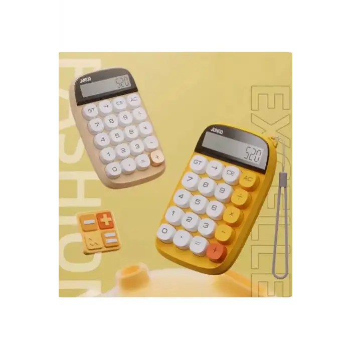 Sevimli Kare Tuşlu 10 Haneli Ldc Ekran Hesap Makinası Yeşil