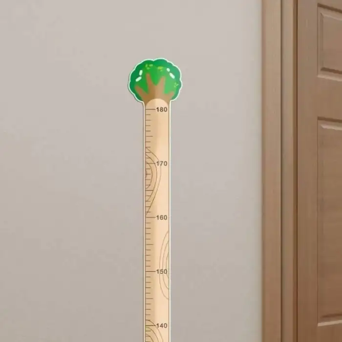 Sevimli Sarı Zürafa   Yeşil Dinazor   Deniz Kızı   Roket  Ağaç Boy Ölçüsü Sticker