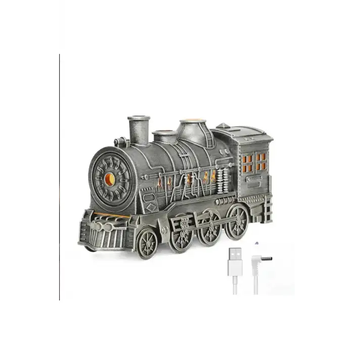 Tren Şeklinde Buharlı Oda Hava Nemlendirici Işık Buhar Makinesi Kumandalı