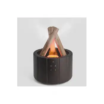 250 Ml Alev Görüntülü Bonfire Oda Nemlendirici Şık Tasarım Uzaktan Kumanda Kontrollü Siyah