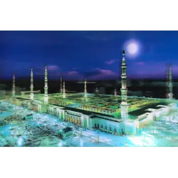 3 Boyutlu Resim  Ekstra Çözünürlüğe Sahip Medine Resmi Tablosu 40x60 Cm