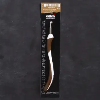Addi Swing 5mm 16cm Kahverengi Ergonomik Yün Tığ -