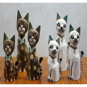 Ahşap 3lü 50 Cm Kedi Seti 3sutama-2