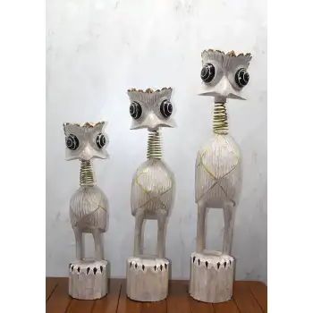 Ahşap 3lü Deve Kuşu Seti 90 Cm Trendy:7