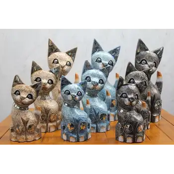 Ahşap 3lü Kedi Seti 40 Cm Trendy:4