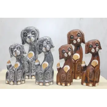 Ahşap 3lü Köpek Seti 3trendy-1