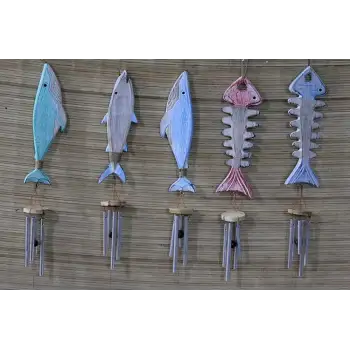 Ahşap Balıklı Metal Çan No:5