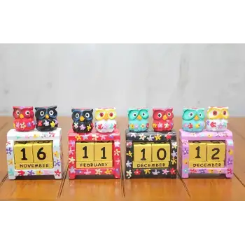 Ahşap Baykuş Takvim Polos-21