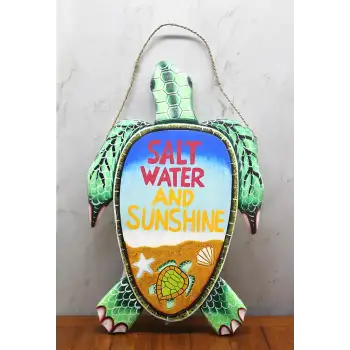 Ahşap Duvara Asmalı Kaplumbağa Okas-22