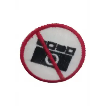 Aplike Ütü İle Yapışan Fotoğraf Makinesi Yasak Arma 3 cm