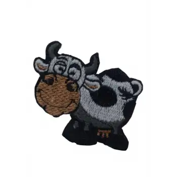 Aplike Ütü İle Yapışan İnek Arma 4x4 cm