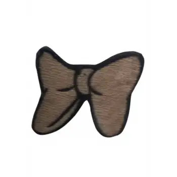 Aplike Ütü İle Yapışan Küçük Kelebek Kahverengi Arma 3x2 cm