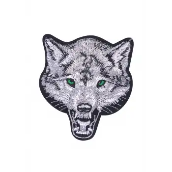 Aplike Ütü İle Yapışan Kurt Yeşilgöz Arma 7x6 cm