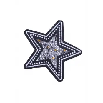 Aplike Ütü İle Yapışan Taşlı Yıldız Arma 5 cm