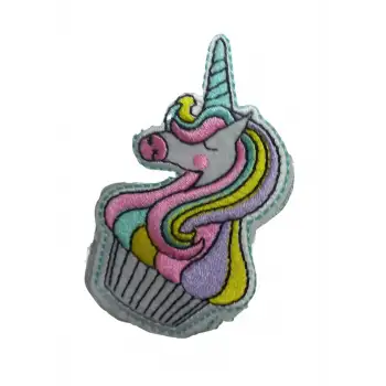 Aplike Ütü İle Yapışan Unicorn At Yeşil Arma 4 cm