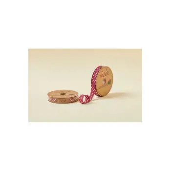 Biye Büyük Puanlı Katlı A11 Bordo 2 cm 25 Metre %65 Koton %35 Polyester