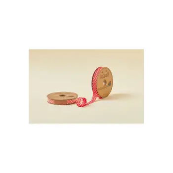 Biye Büyük Puanlı Katlı A17 Kırmızı 2 cm 25 Metre %65 Koton %35 Polyester