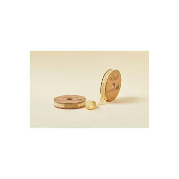 Biye Çiçekli Katlı A03 Sarı 2 cm 25 Metre %65 Koton %35 Polyester