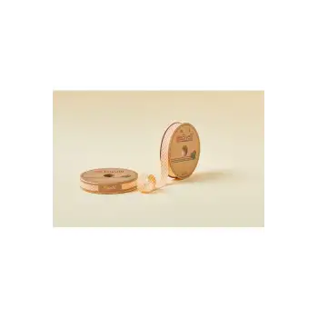 Biye Ekoseli Katlı E06 Turuncu 2 cm 25 Metre %65 Koton %35 Polyester