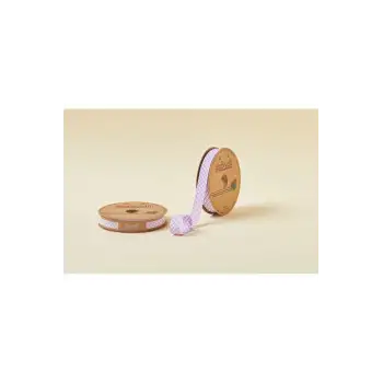 Biye Ekoseli Katlı E07 Lila 2 cm 25 Metre %65 Koton %35 Polyester