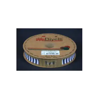 Biye Kalın Çizgili Katlı F04 Lacivert 2 cm 25 Metre %65 Koton %35 Polyester