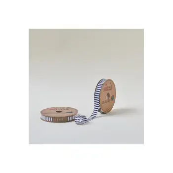 Biye Kalın Çizgili Katlı F10 indigo 2 cm 25 Metre %65 Koton %35 Polyester