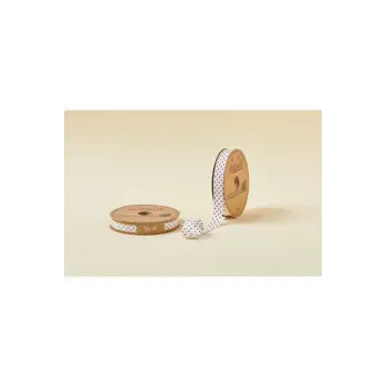 Biye Puanlı Katlı B09 Kahverengi 2 cm 25 Metre %65 Koton %35 Polyester