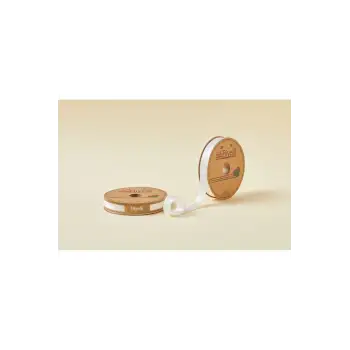 Biye Saten Katlı 001 Beyaz 2 cm 25 Metre %100 Polyester