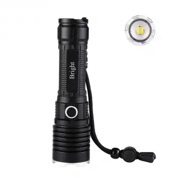 Bright Ght-5761 Xp90 Led 3 Mod Zoomlu Yağmur Suyu Geçirmez Şarjlı El Feneri 26650 Pilli