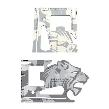 New 18 Fonksiyonlu Cüzdan İçi Aslan Tasarımlı Kart Acil Durum Kiti