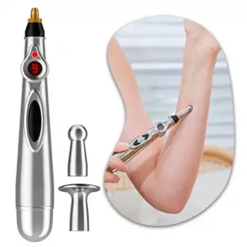 New 2 Farklı Başlıklı Elektronik Akupunktur Meridyen Enerji Masaj Kalemi