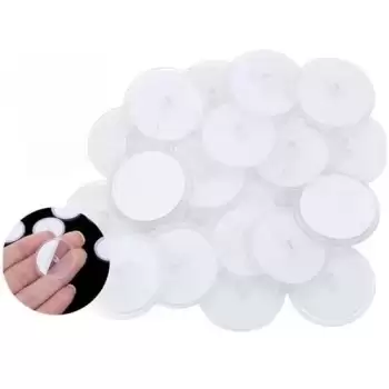 New 20 Adet Şeffaf Yuvarlak 3 Cm Çaplı Güçlü Disk Yapışkanlar