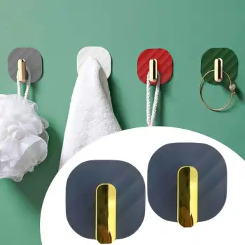 New  2li Yapışkanlı Retro Askılık Dolap Kapak Kulpu Gri