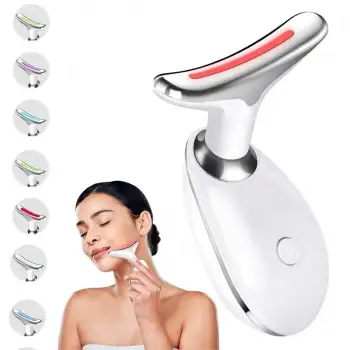 New 7 Farklı Işık Modlu Titreşimli Boyun Ve Yüz Ems Güzellik Cihazı