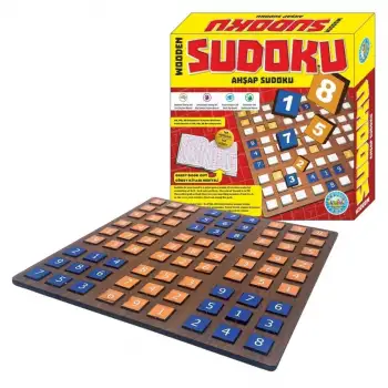 New 9 Bölümlü Ahşap Sudoku Eğitici Oyun Seti
