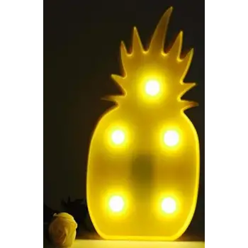 New Ananas Şeklinde Ledli Dekoratif Eğlenceli Çocuk Gece Lambası